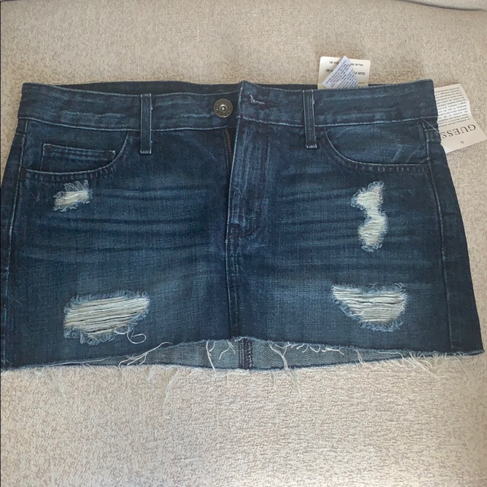 Destress style jean skirt